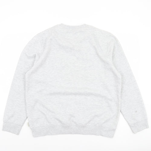 Easy Men's Grey Long Sleeve Crew Neck Pullover Sweatshirt Size L