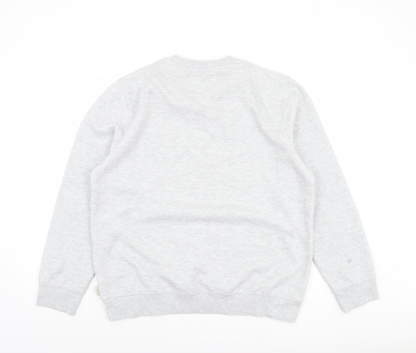 Easy Men's Grey Long Sleeve Crew Neck Pullover Sweatshirt Size L