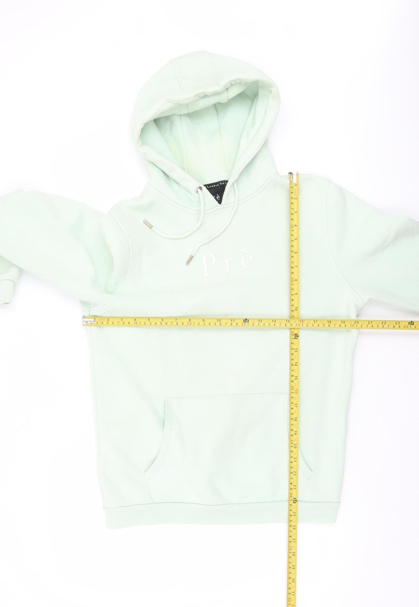 Prè London Men's Green Small Pullover Hoodie Fleece Cotton Blend