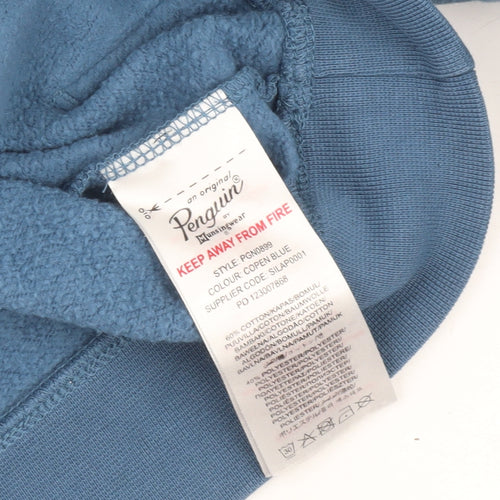 Original Penguin Boys Blue Pullover Hoodie 12-13 Years Cotton Blend