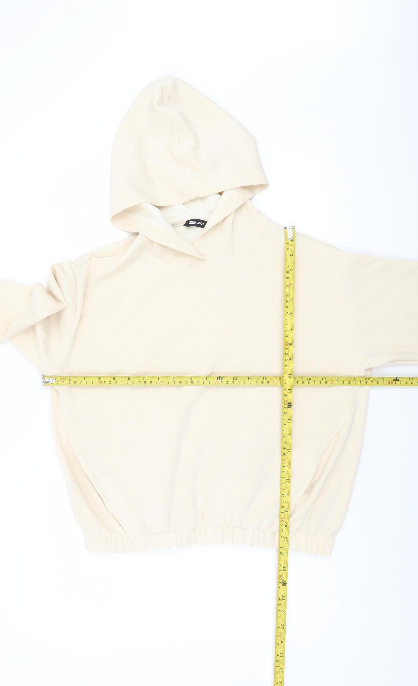 F&F Active Women Beige Pullover Hoodie Size M Viscose Blend
