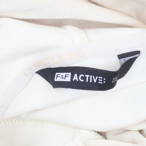 F&F Active Women Beige Pullover Hoodie Size M Viscose Blend