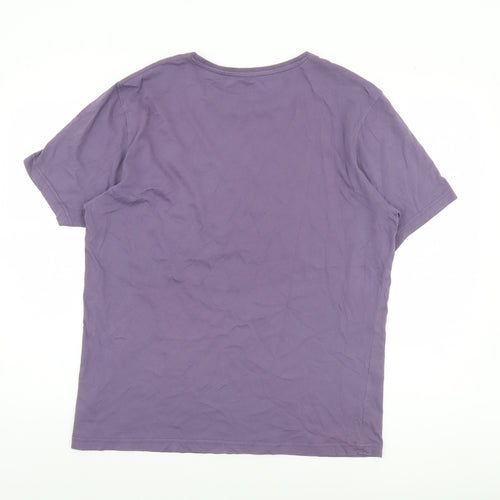 Crosshatch Men's Purple XL Graphic Logo Cotton T-Shirt