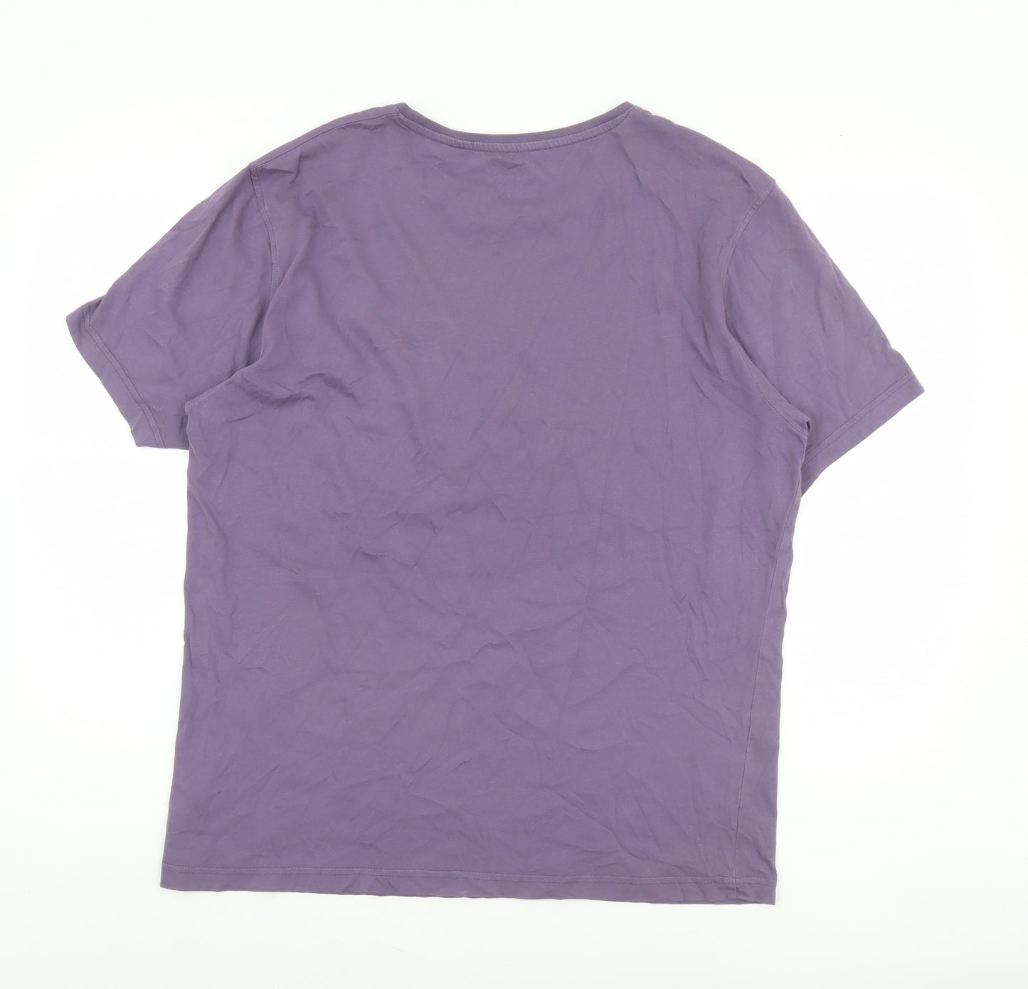 Crosshatch Men's Purple XL Graphic Logo Cotton T-Shirt