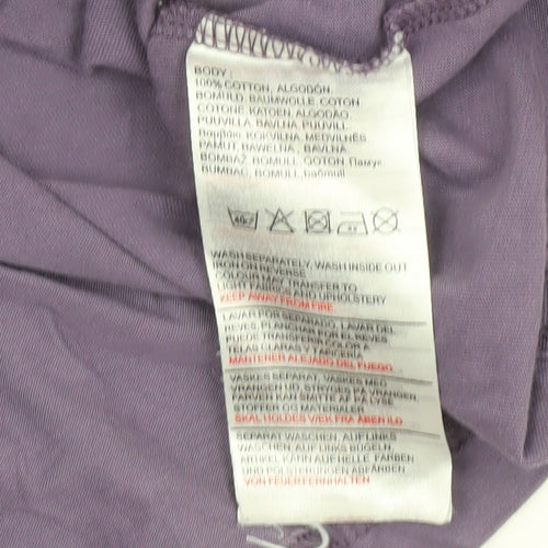 Crosshatch Men's Purple XL Graphic Logo Cotton T-Shirt