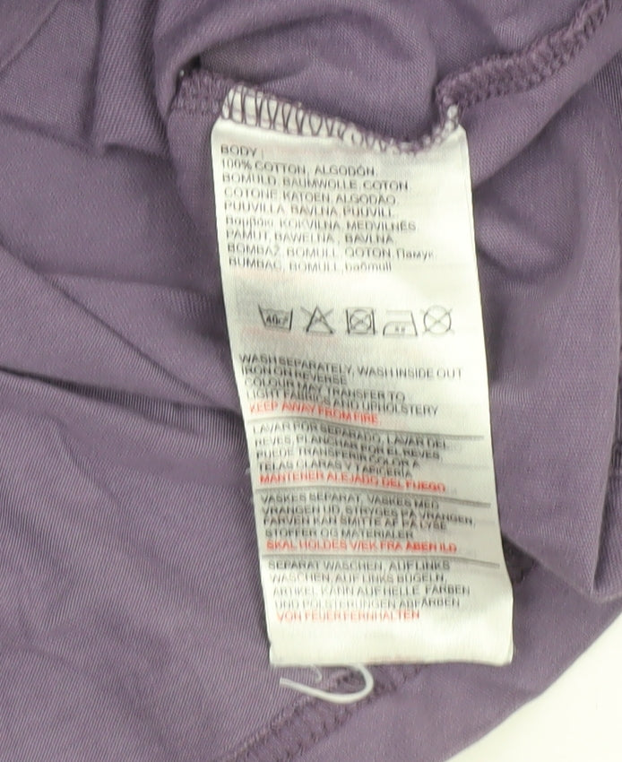 Crosshatch Men's Purple XL Graphic Logo Cotton T-Shirt