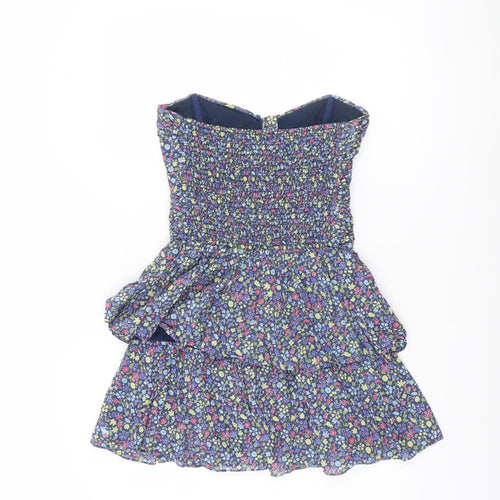 Abercrombie & Fitch Womens Multicoloured Floral Strapless Short Dress M