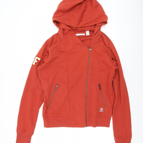 Adidas SLVR Women's Red Full Zip Hoodie Size L Cotton