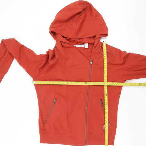 Adidas SLVR Women's Red Full Zip Hoodie Size L Cotton