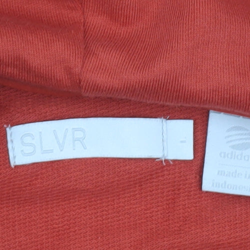 Adidas SLVR Women's Red Full Zip Hoodie Size L Cotton