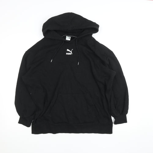 Puma Men’s Black Pullover Hoodie Size L Regular Fit Sportswear