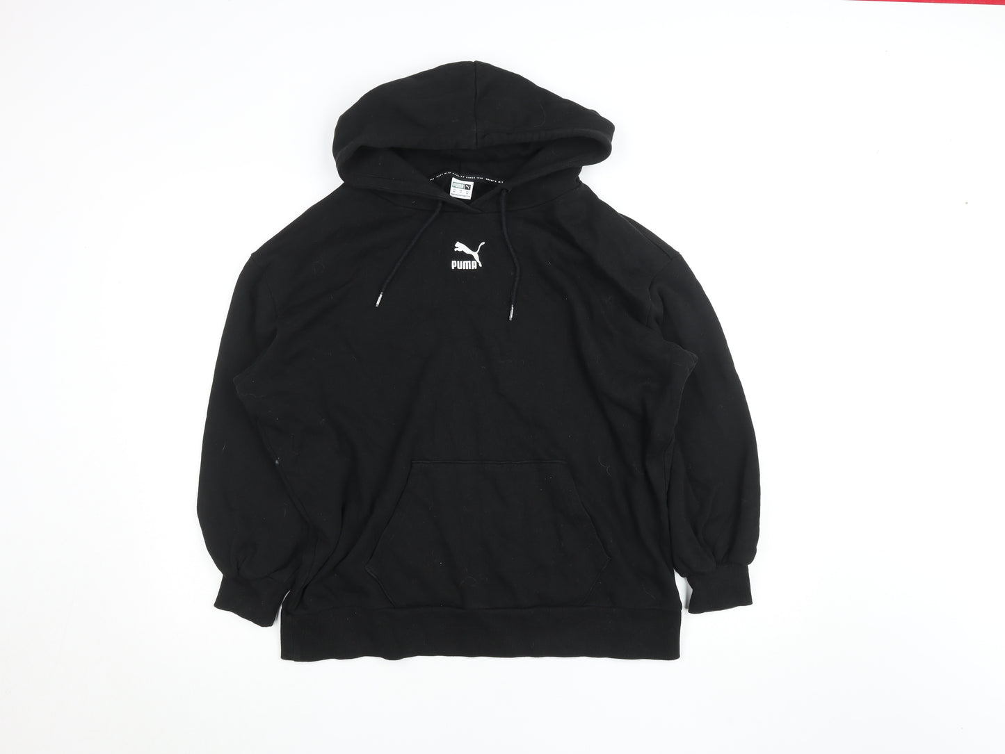 Puma Men’s Black Pullover Hoodie Size L Regular Fit Sportswear