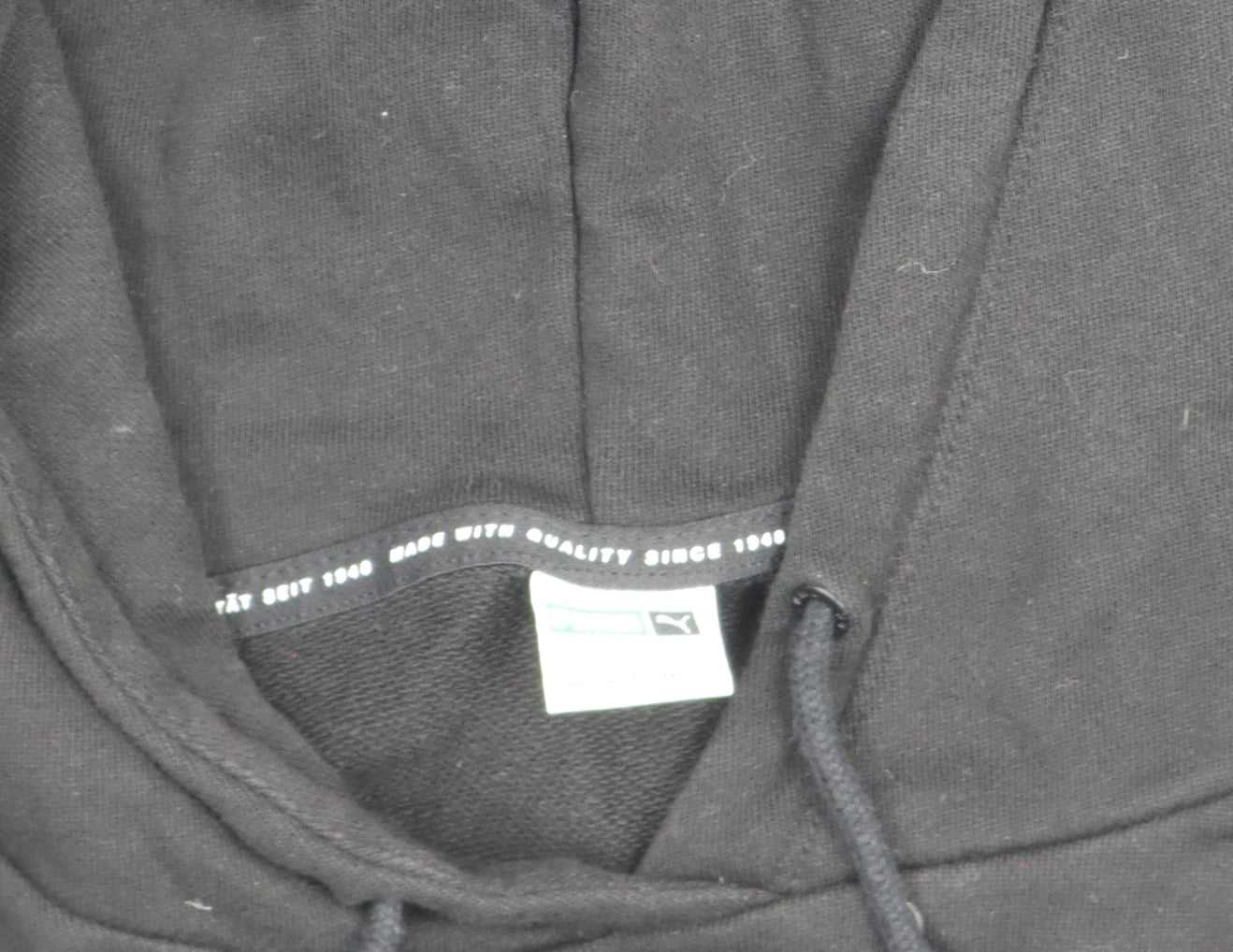 Puma Men’s Black Pullover Hoodie Size L Regular Fit Sportswear