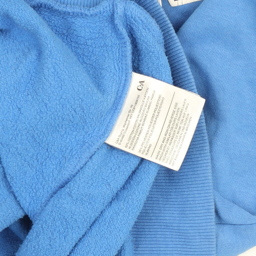C&A Clockhouse Men's Blue Full Zip Hoodie S Sports Baseball Graphic