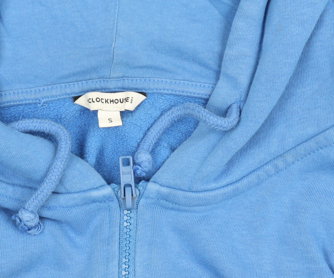 C&A Clockhouse Men's Blue Full Zip Hoodie S Sports Baseball Graphic
