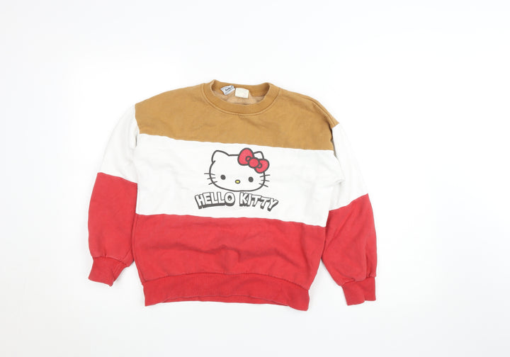 Zara Kids Girls Multicoloured Hello Kitty Pullover Sweatshirt 10 Years