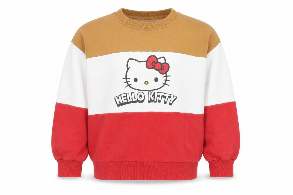 Front view of Zara Kids girls’ multicoloured hello kitty pullover sweatshirt 10 years