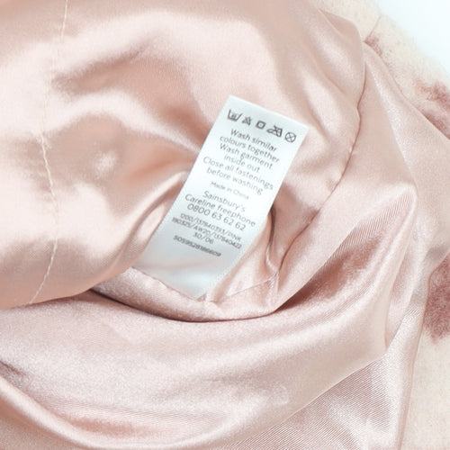 Tu Girls Pink Animal Print Mid-Length Button Coat Age 5-6 Years