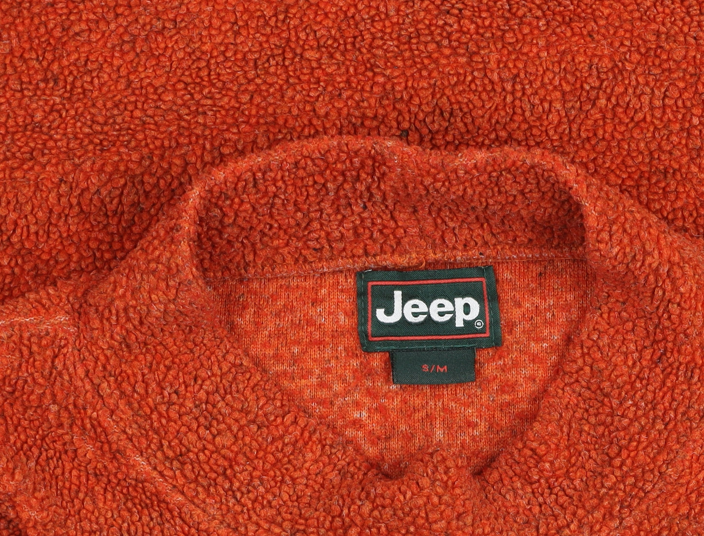 Jeep Women's Orange Mock Neck Pullover Jumper S/M Wool Blend Casual