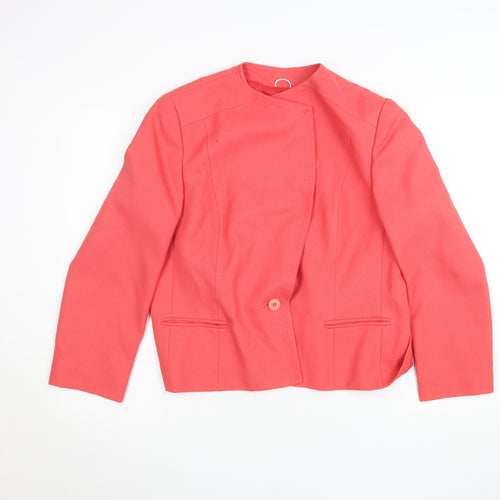 Eastex Women Pink Crepe Blazer Jacket Size 14 Lined