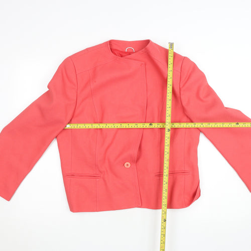 Eastex Women Pink Crepe Blazer Jacket Size 14 Lined