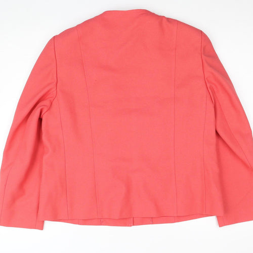 Eastex Women Pink Crepe Blazer Jacket Size 14 Lined