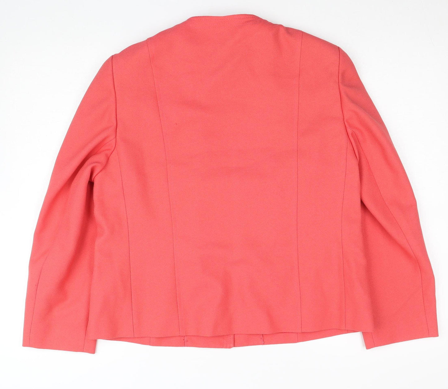 Eastex Women Pink Crepe Blazer Jacket Size 14 Lined