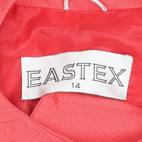 Eastex Women Pink Crepe Blazer Jacket Size 14 Lined