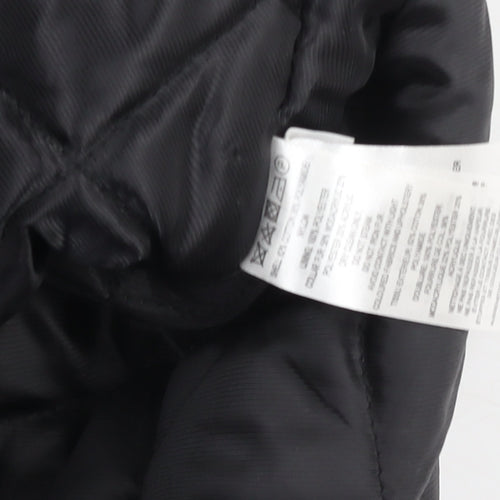French Connection Women's Black M Parka Coat Faux Fur Hooded Winter Jacket