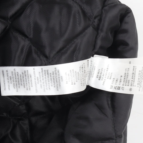 French Connection Women's Black M Parka Coat Faux Fur Hooded Winter Jacket