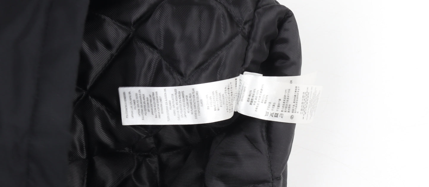 French Connection Women's Black M Parka Coat Faux Fur Hooded Winter Jacket