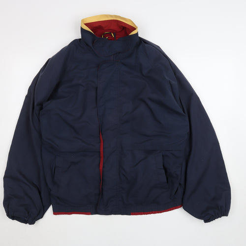 Fruit of the Loom Men's Blue L Windbreaker Jacket Casual Sport