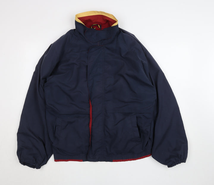 Fruit of the Loom Men's Blue L Windbreaker Jacket Casual Sport