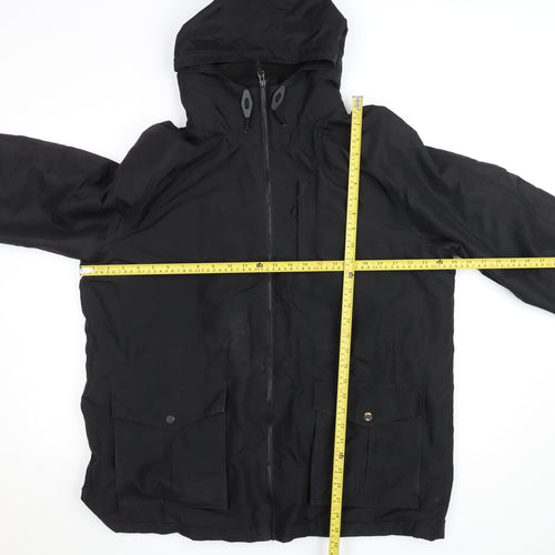 Greenwoods Men's Black XL Hooded Casual Jacket with Pockets