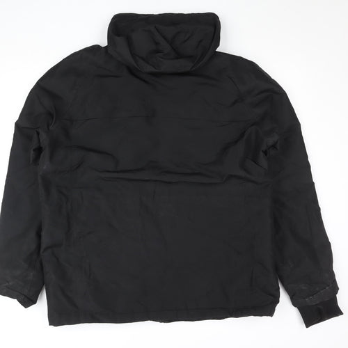 Greenwoods Men's Black XL Hooded Casual Jacket with Pockets