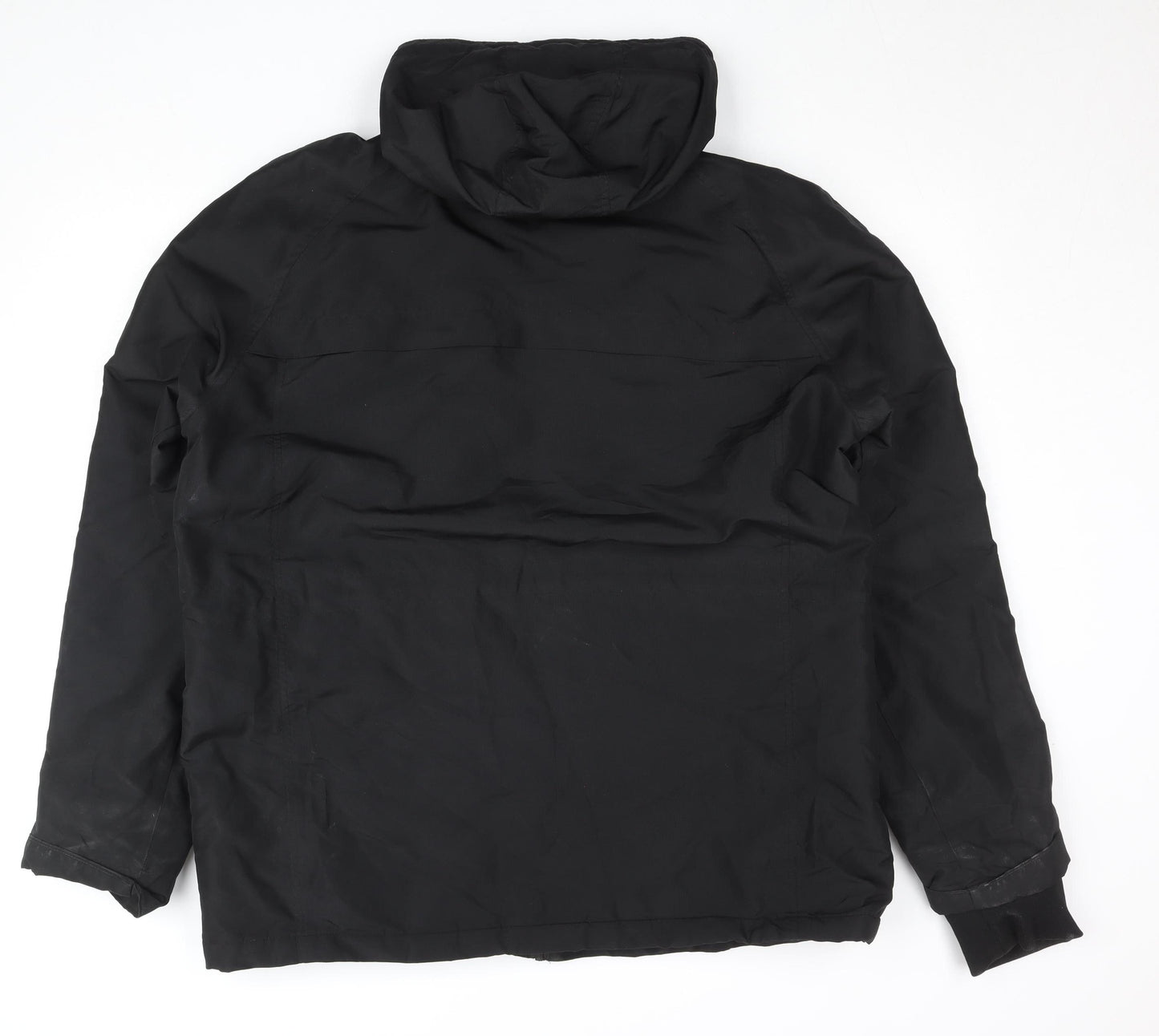 Greenwoods Men's Black XL Hooded Casual Jacket with Pockets