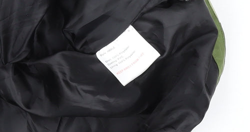 Outdoor Scene Girls Green Hooded Windbreaker Jacket Size L Water Resistant