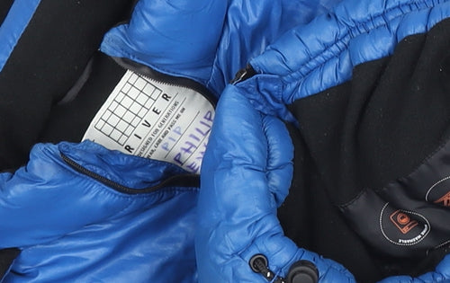 River Island Boys Blue Hooded Puffer Jacket 2-3 Years Winter Coat