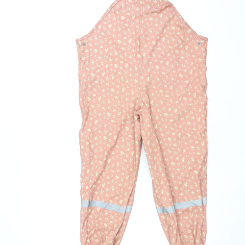 Kuling Girls Pink Floral Waterproof Ski Salopettes 110/116cm 5-6 Years