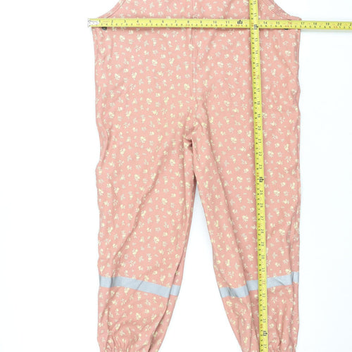 Kuling Girls Pink Floral Waterproof Ski Salopettes 110/116cm 5-6 Years