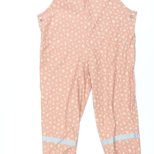 Kuling Girls Pink Floral Waterproof Ski Salopettes 110/116cm 5-6 Years