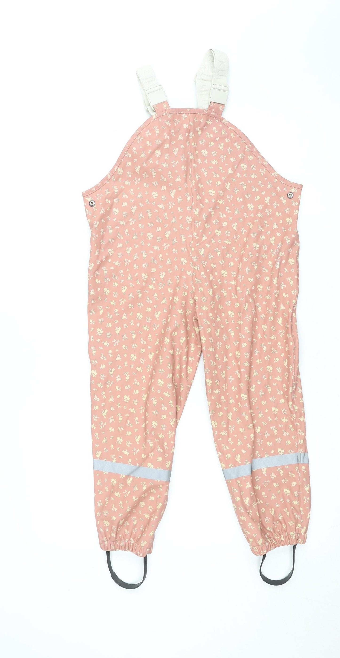 Kuling Girls Pink Floral Waterproof Ski Salopettes 110/116cm 5-6 Years