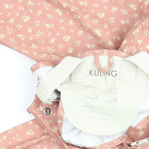 Kuling Girls Pink Floral Waterproof Ski Salopettes 110/116cm 5-6 Years