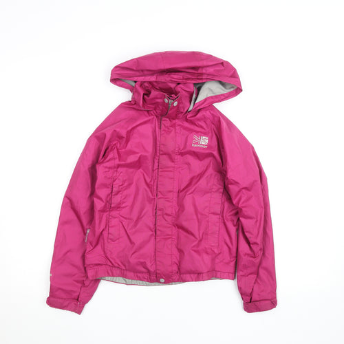 Karrimor Girls Pink Hooded Waterproof Rain Coat Jacket 7-8 Years