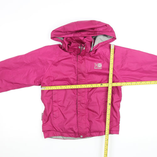 Karrimor Girls Pink Hooded Waterproof Rain Coat Jacket 7-8 Years