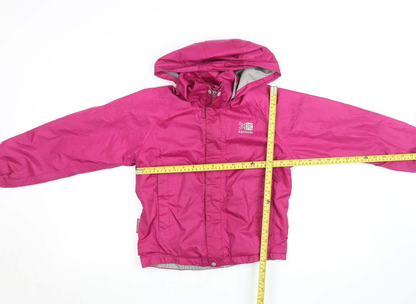 Karrimor Girls Pink Hooded Waterproof Rain Coat Jacket 7-8 Years