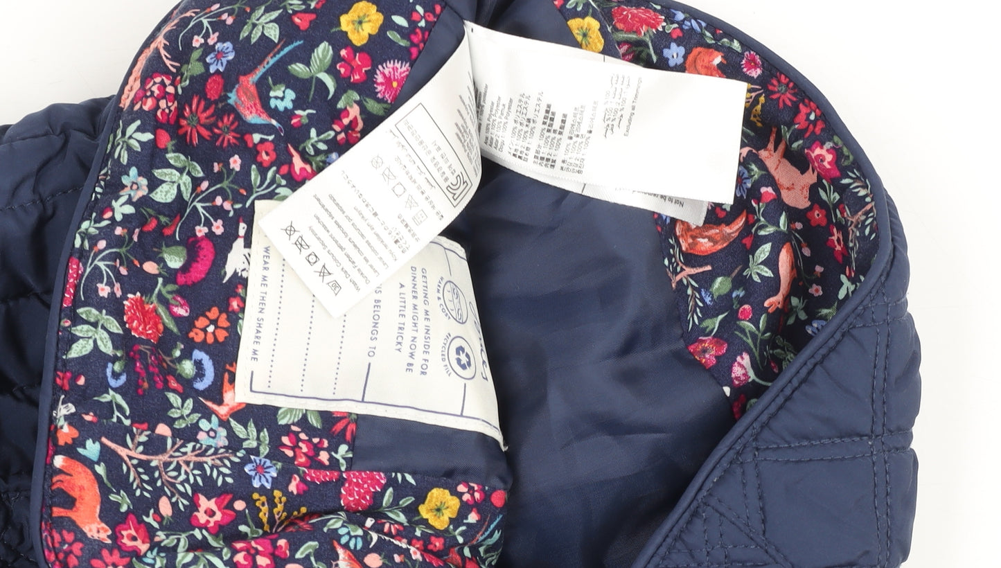 Joules Girls Blue Quilted Waistcoat 5 Years Lightweight Padded Gilet