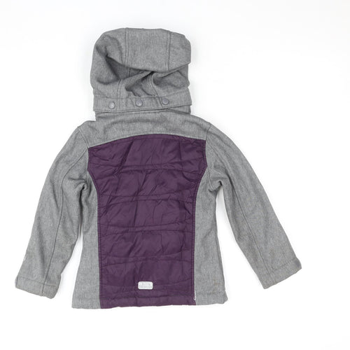 Trespass Girls Purple Softshell Hooded Jacket 3-4 Years Wind Resistant
