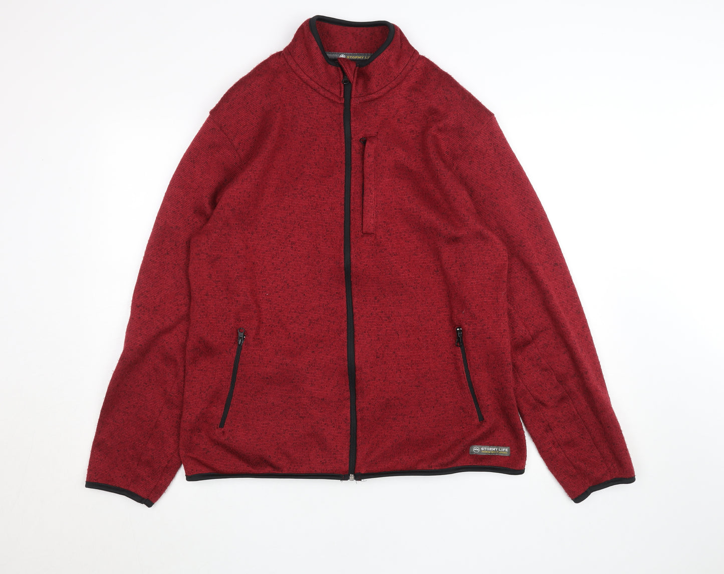 Stormy Life Women’s Red Full Zip Fleece Jacket L Outdoor Activewear