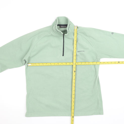 Craghoppers Womens Green Fleece 1/4 Zip Activewear Jacket Size 14